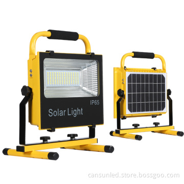 2021 New Design IP65 Emergency 4H Work Time Portable 50W LED Solar Camp Light
